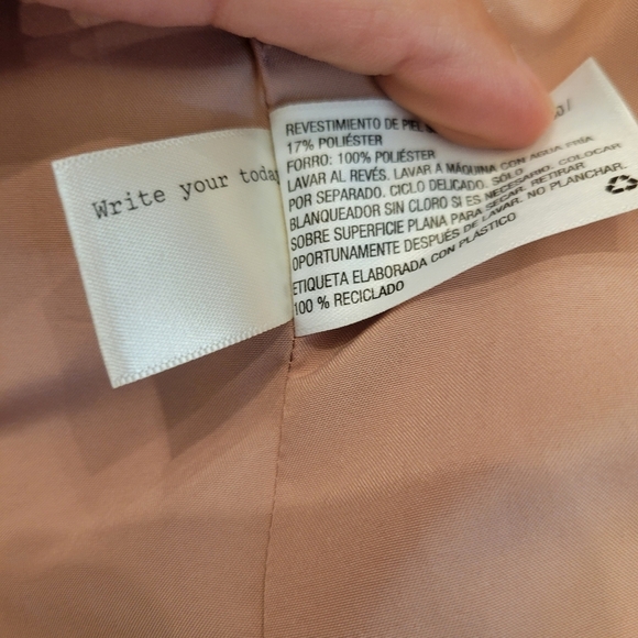 A NEW DAY Pink Faux fur vest size XS - Picture 6 of 6